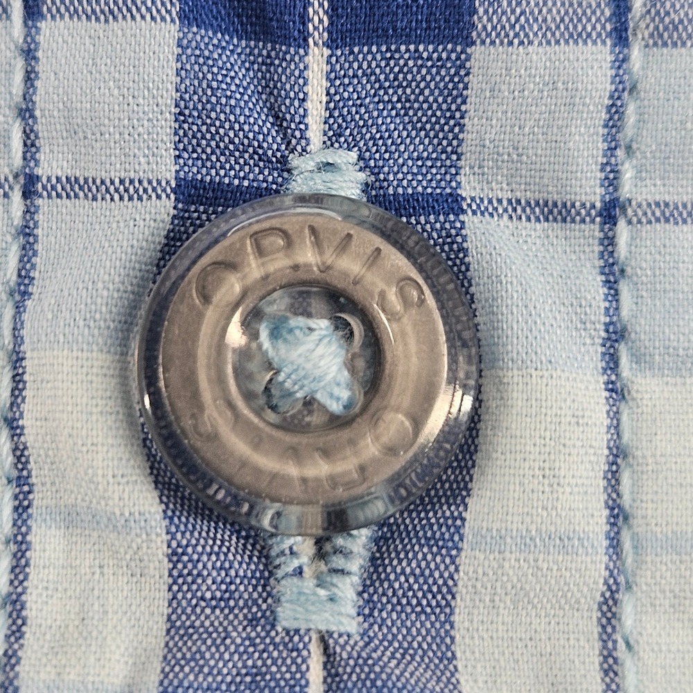 Orvis Mens XL Blue Plaid Short Sleeve Active Fit Button Down Shirt RN 70534 - Picture 7 of 10